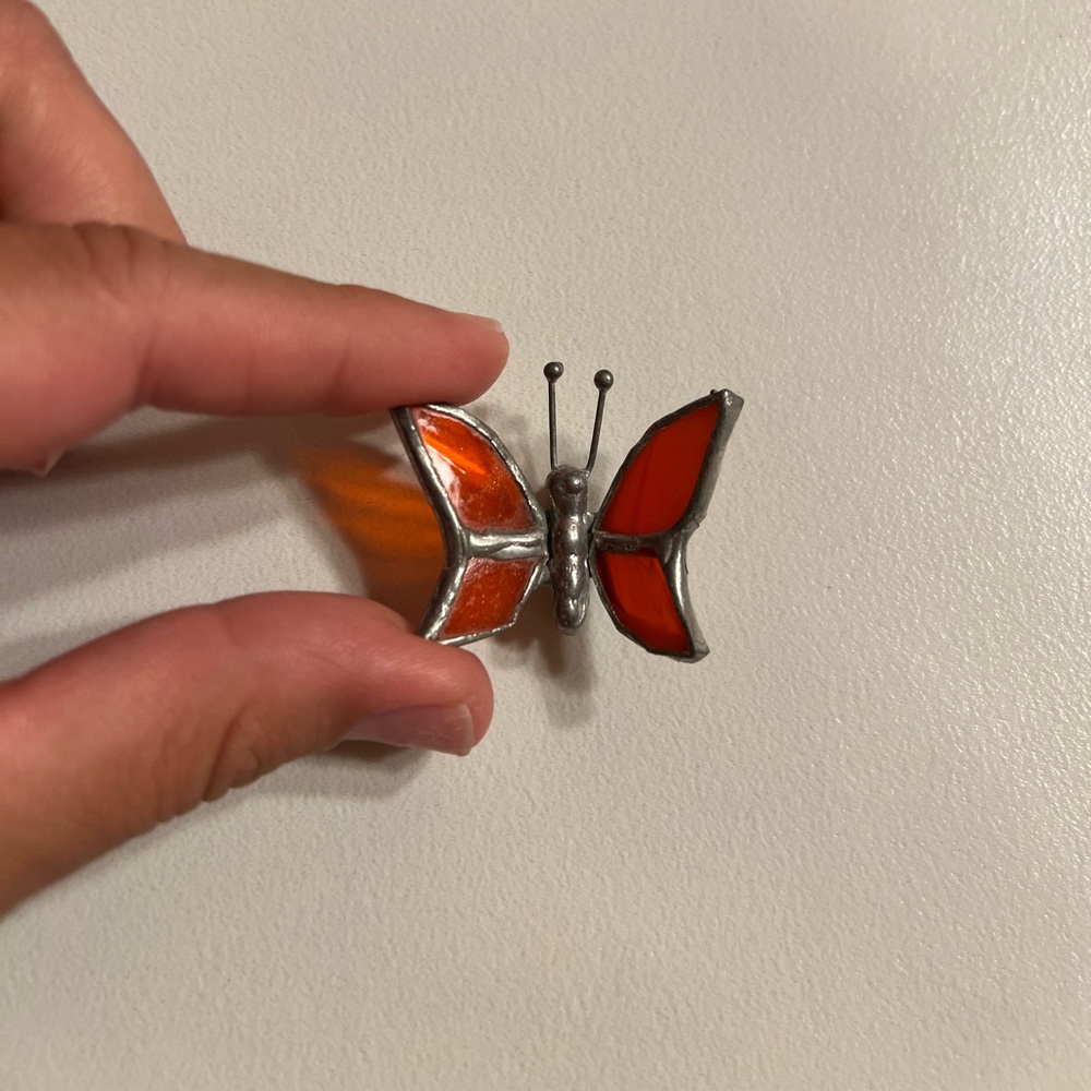 Hand made, made in Mexico butterfly brooch